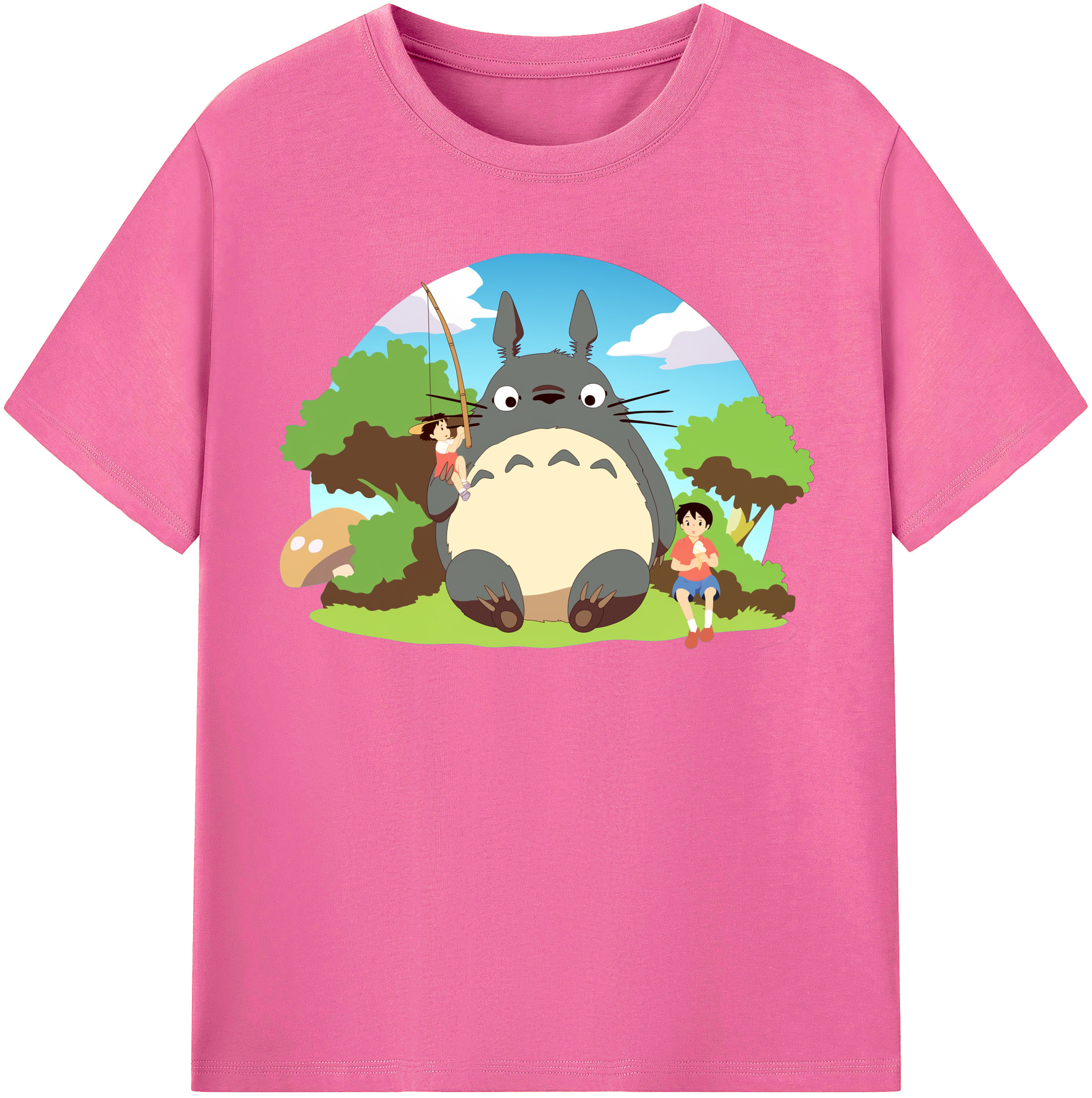（画像用） となりのトトロ 草壁メイ 草壁サツキ My Neighbor Totoro Satsuki Kusakabe Mei Kusakabe レディースカジュアルプリントTシャツ（綿100％）